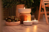 Vela de cerámica BLANCO EXTERIOR 17 en ambiente hogar | Decoragloba