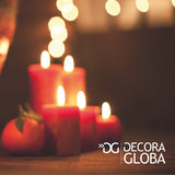 Vela Cilindrica Maciza Roja Roja