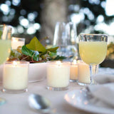 Vela Vaso Cristal Blanco