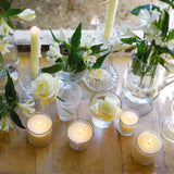 Vela Vaso Cristal Blanco