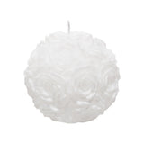 Vela Decoración Circular "Rosa" Blanca