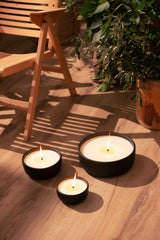 Vela de cerámica NEGRO EXTERIOR 17 en ambiente hogar | Decoragloba