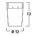 Vela Vaso Cristal Gris