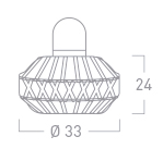 Farol Porta Vela Madera Chip 