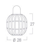 Farol Porta Vela Madera Chip 