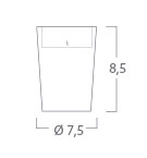 Vela Vaso Cristal, Ámbar