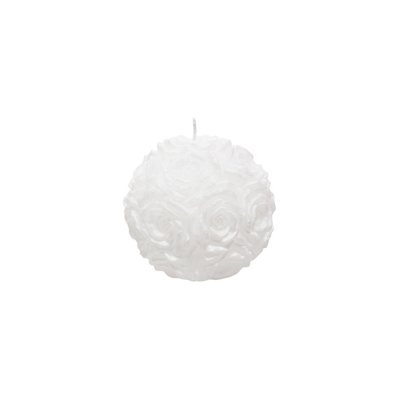 Vela Flor Rosa Blanca Pequeña